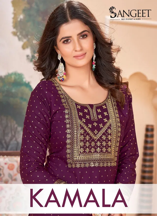 Kamala By Sangeet Rayon Embroidery Kurti Wholesale Online